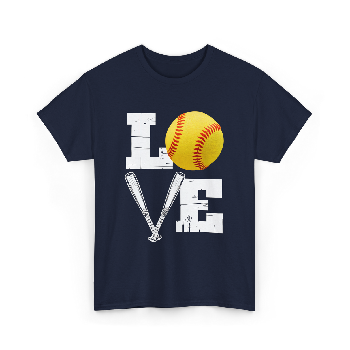 Love Softball Softball Player T-Shirt - Navy