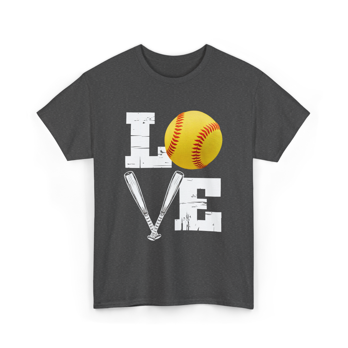 Love Softball Softball Player T-Shirt - Dark Heather