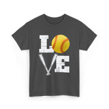 Love Softball Softball Player T-Shirt - Dark Heather