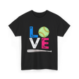 Love Softball Sports Fans T-Shirt - Black