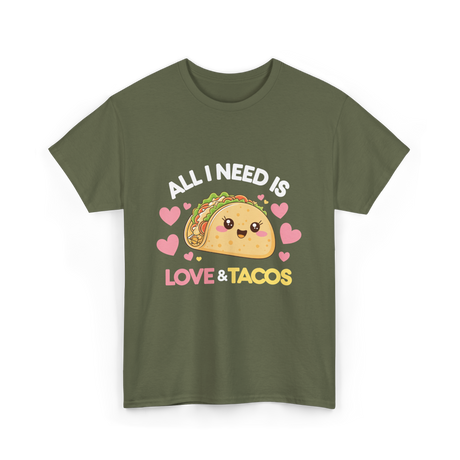 Love Tacos T-Shirt - Military Green