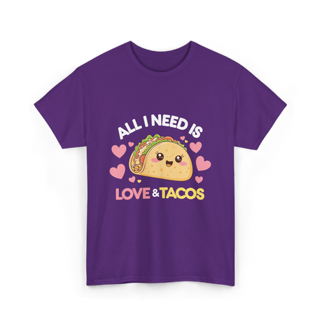 Love Tacos T-Shirt - Purple