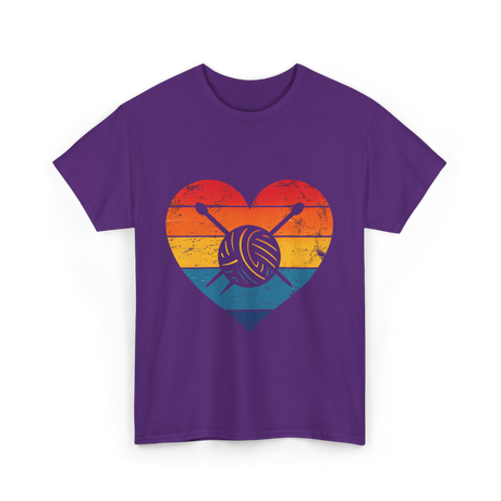 Love Yarn Knitting Knitter T-Shirt - Purple