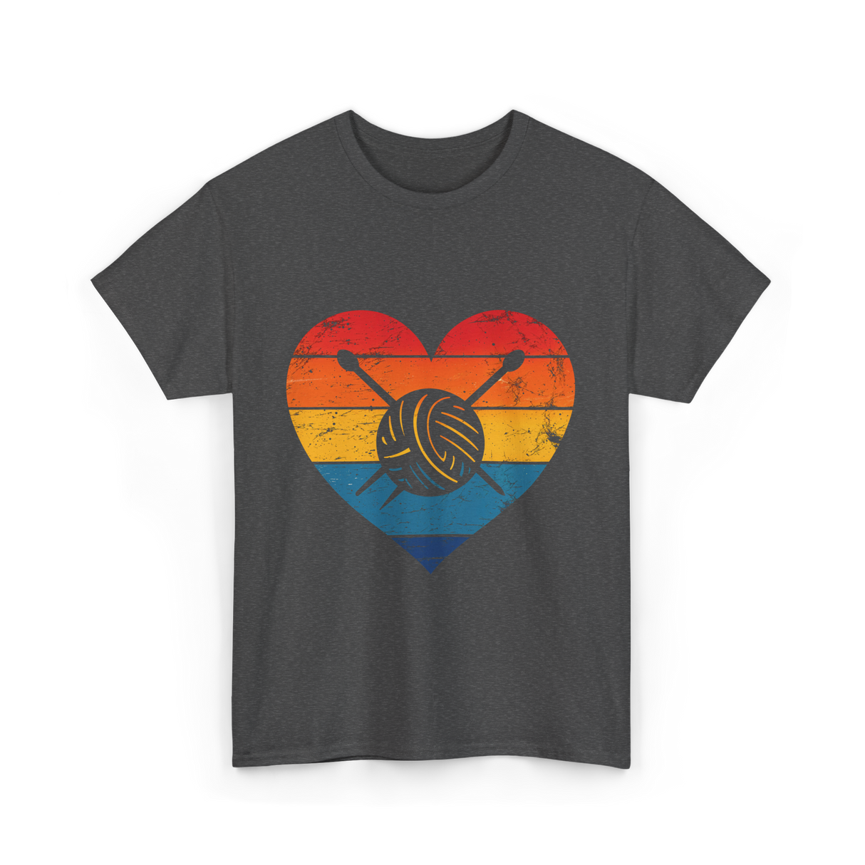 Love Yarn Knitting Knitter T-Shirt - Dark Heather