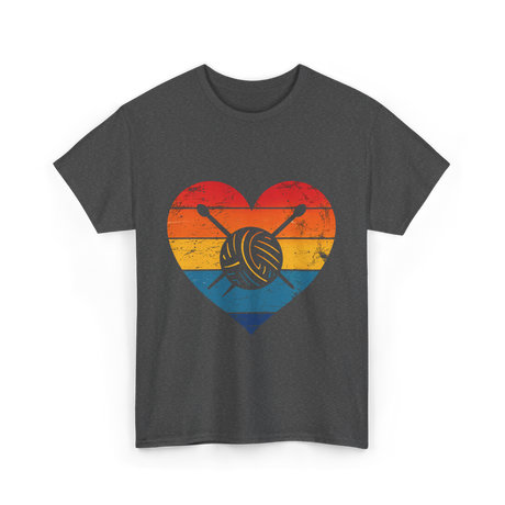 Love Yarn Knitting Knitter T-Shirt - Dark Heather