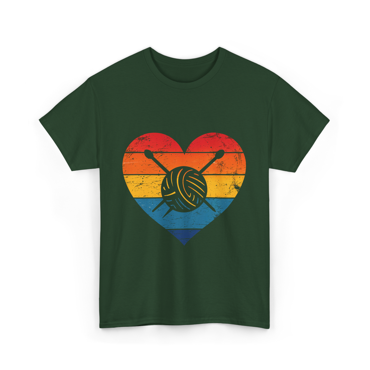 Love Yarn Knitting Knitter T-Shirt - Forest Green