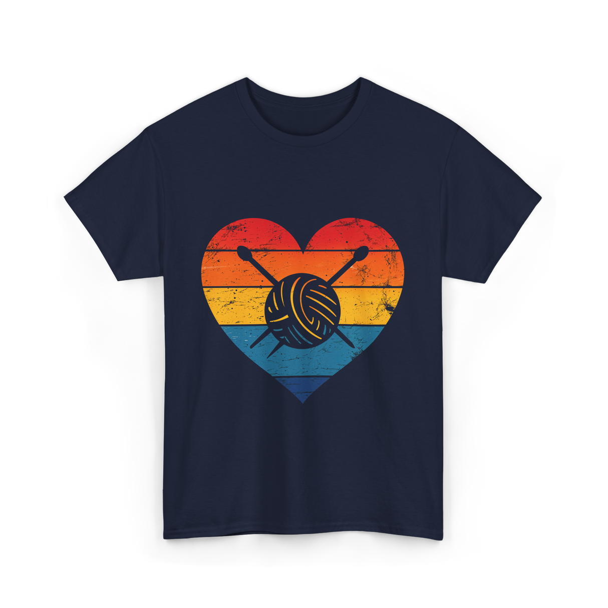 Love Yarn Knitting Knitter T-Shirt - Navy