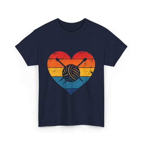 Love Yarn Knitting Knitter T-Shirt - Navy