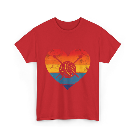 Love Yarn Knitting Knitter T-Shirt - Red