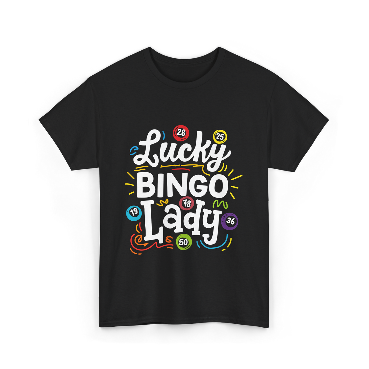 Lucky Bingo Lady Bingo T-Shirt - Black