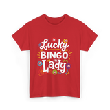 Lucky Bingo Lady Bingo T-Shirt - Red