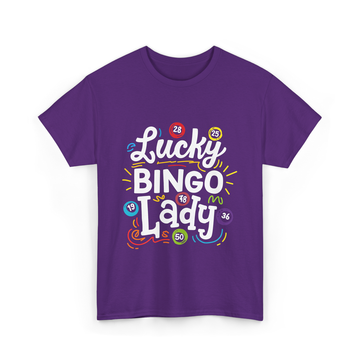 Lucky Bingo Lady Bingo T-Shirt - Purple