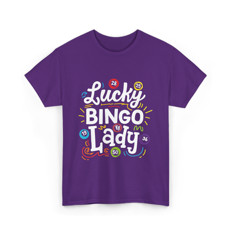 Lucky Bingo Lady Bingo T-Shirt - Purple