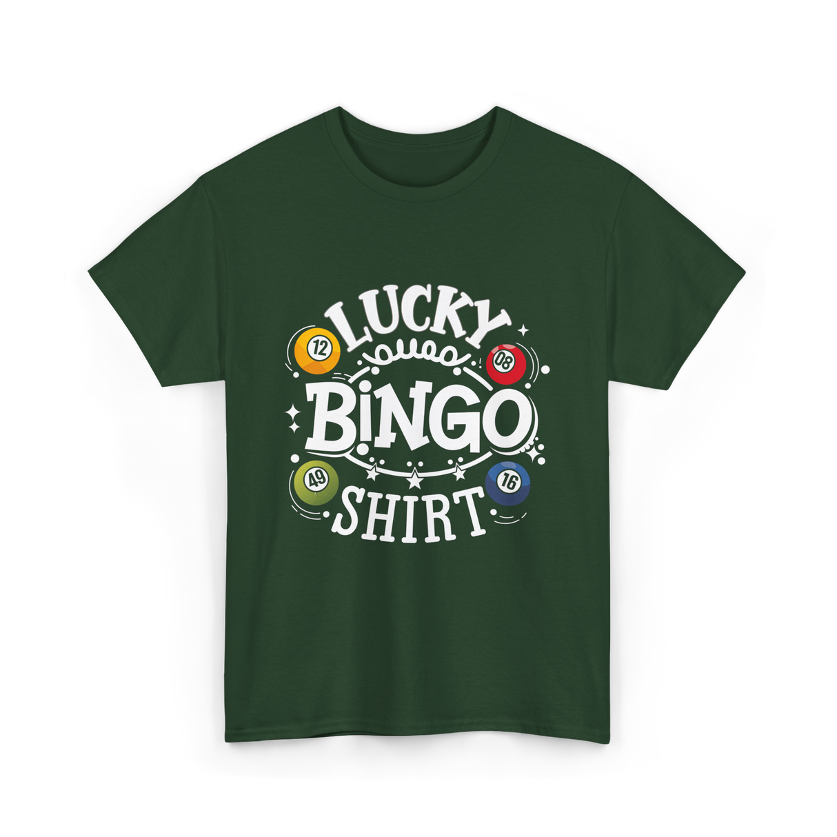 Lucky Bingo T-Shirt - Forest Green