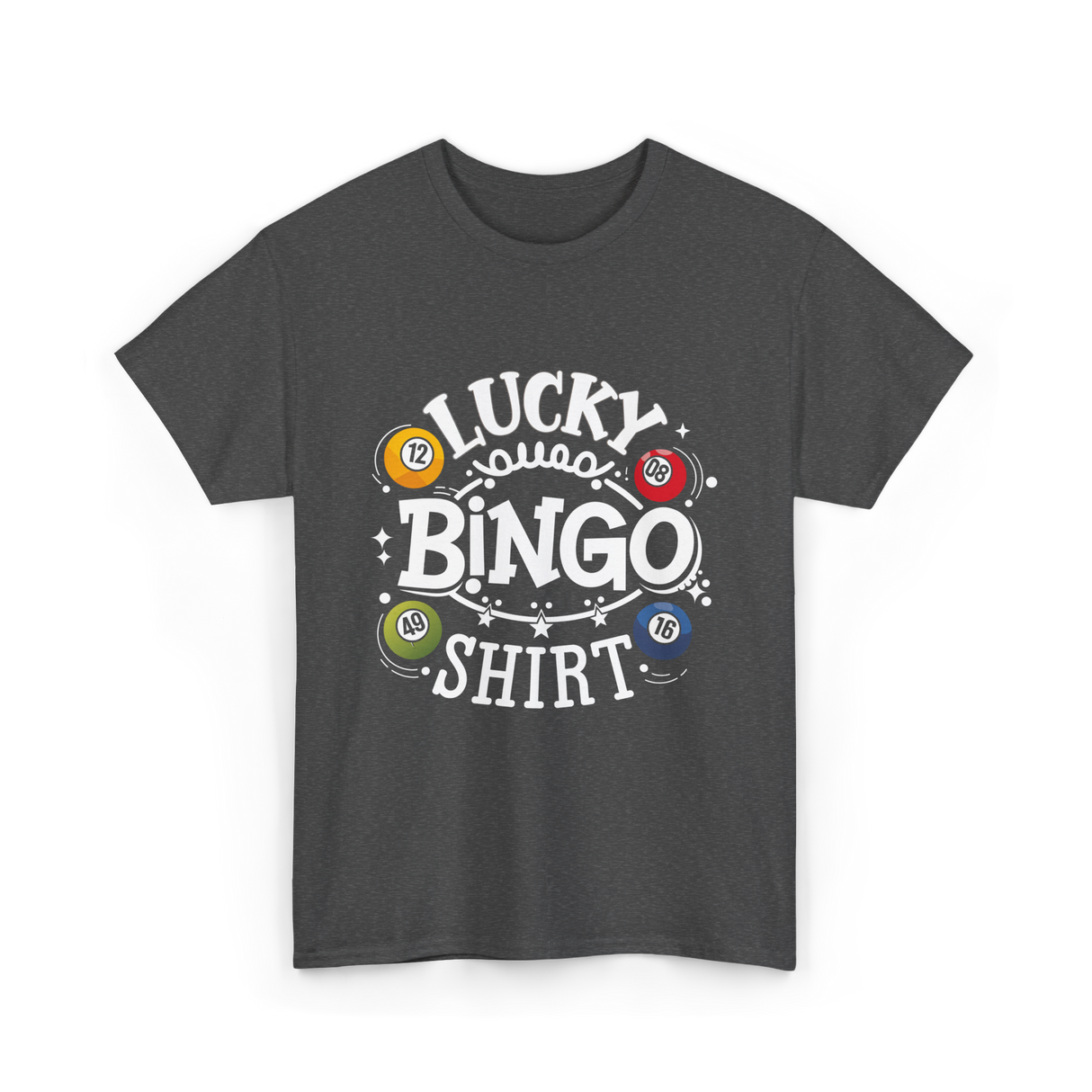 Lucky Bingo T-Shirt - Dark Heather