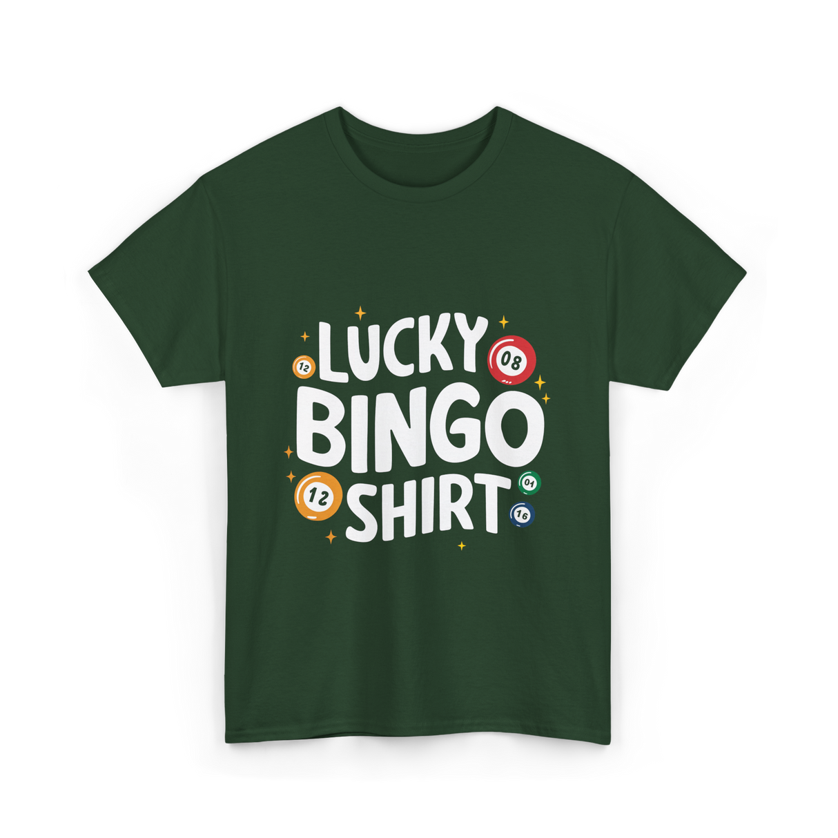 Lucky Bingo T-Shirt - Forest Green