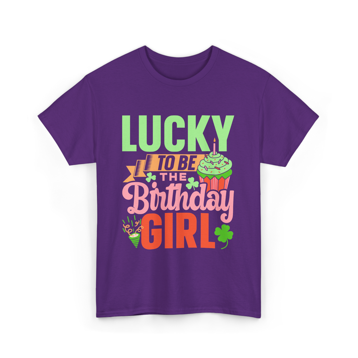 Lucky To Be The Birthday Girl Birthday T-Shirt - Purple