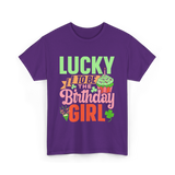 Lucky To Be The Birthday Girl Birthday T-Shirt - Purple