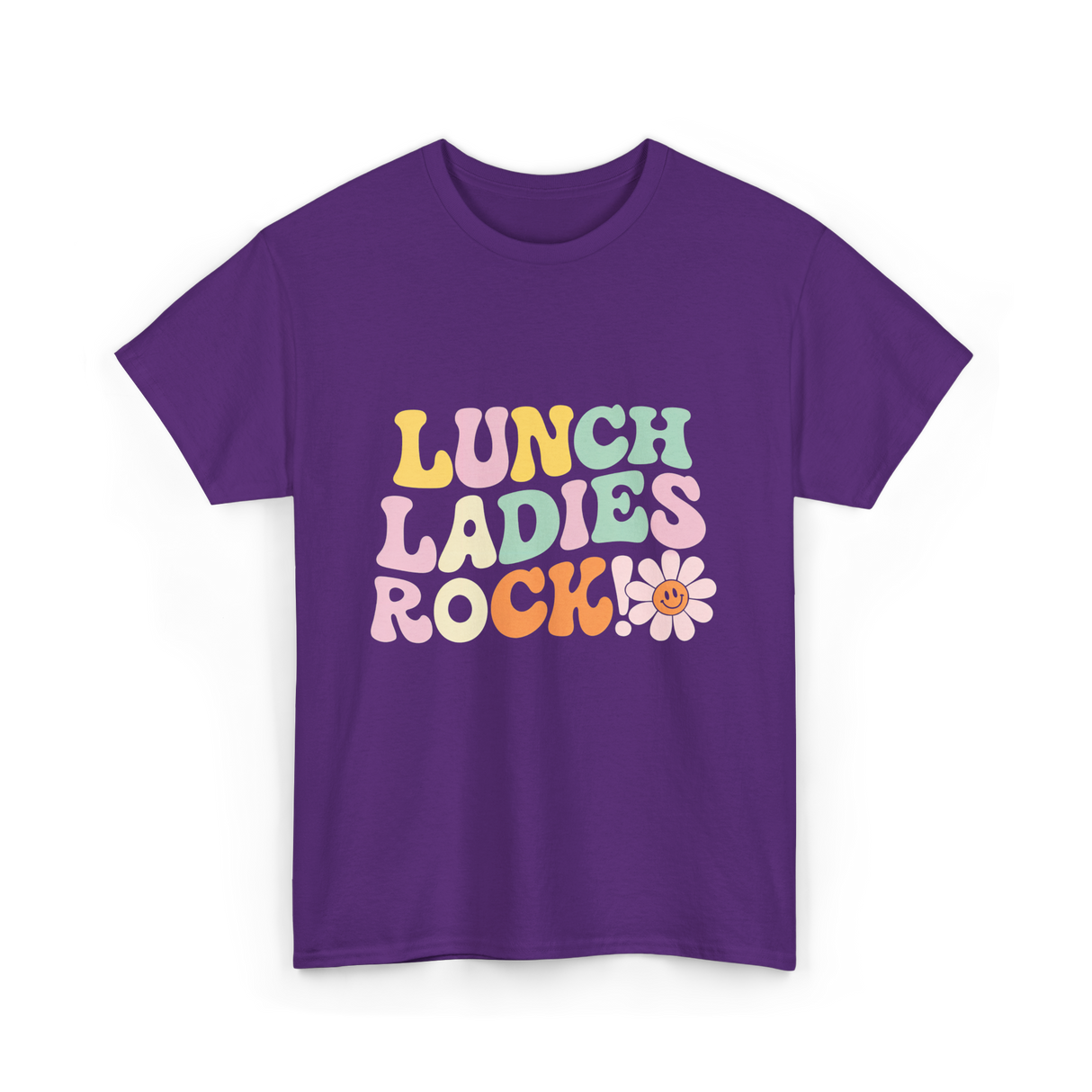 Lunch Ladies Rock Cafeteria Crew T-Shirt - Purple