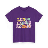 Lunch Ladies Rock Cafeteria Crew T-Shirt - Purple