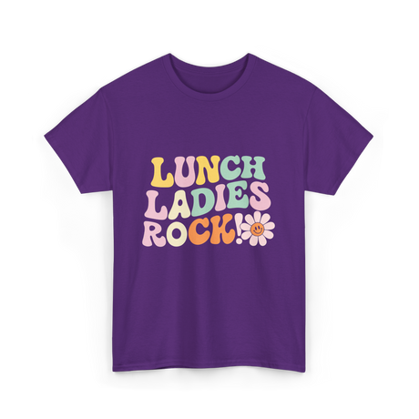 Lunch Ladies Rock Cafeteria Crew T-Shirt - Purple