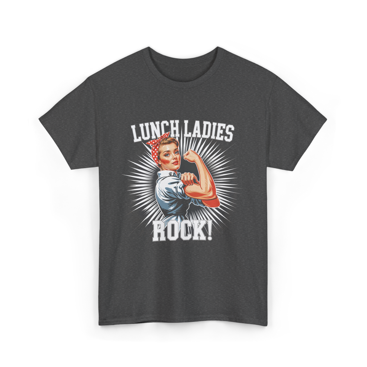 Lunch Ladies Rock Cafeteria Workers T-Shirt - Dark Heather