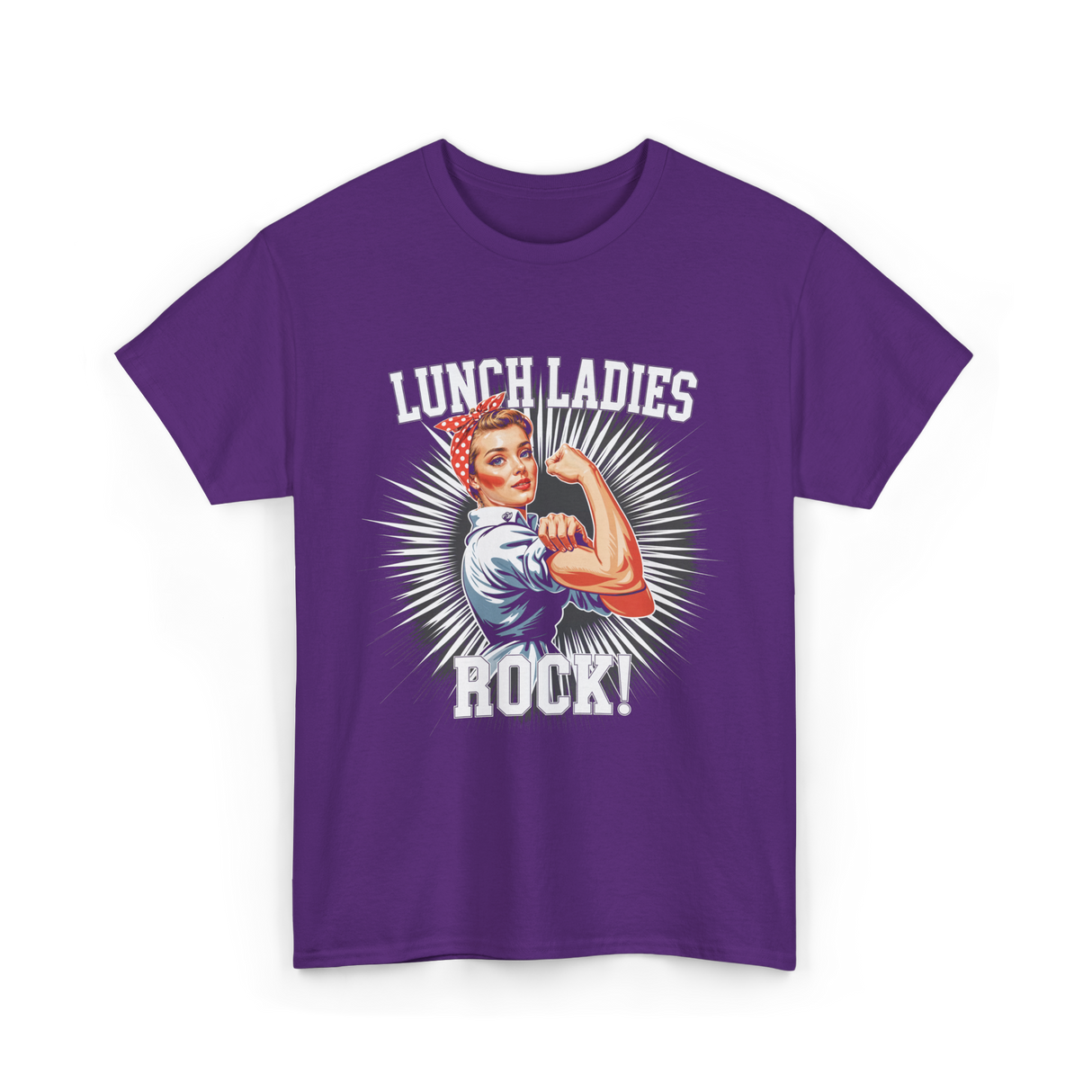 Lunch Ladies Rock Cafeteria Workers T-Shirt - Purple