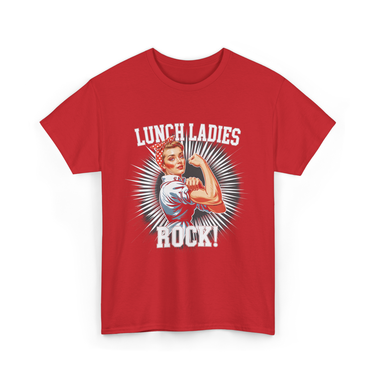 Lunch Ladies Rock Cafeteria Workers T-Shirt - Red