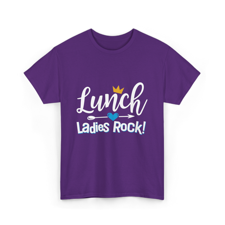 Lunch Ladies Rock Ladies Women T-Shirt - Purple