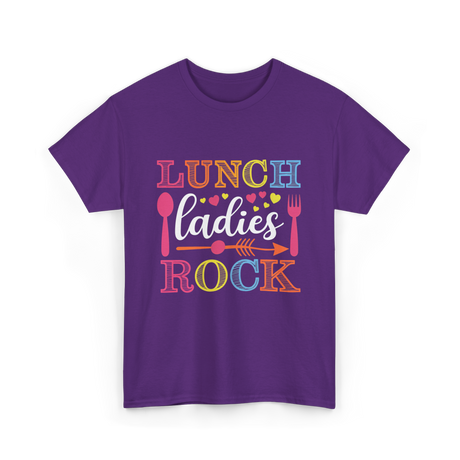 Lunch Ladies Rock Lunch Ladies T-Shirt - Purple