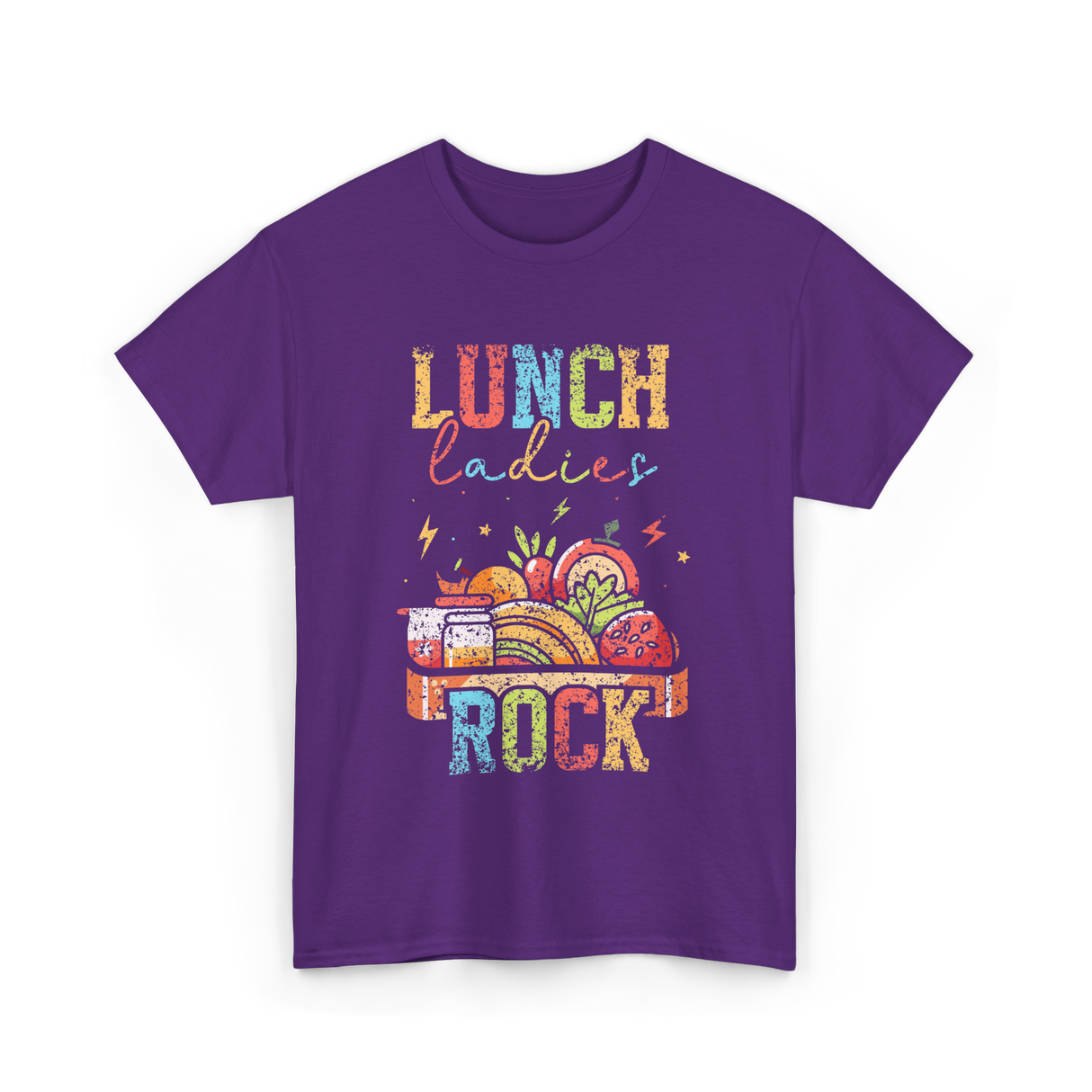 Lunch Ladies Rock School Cafeteria T-Shirt - Purple