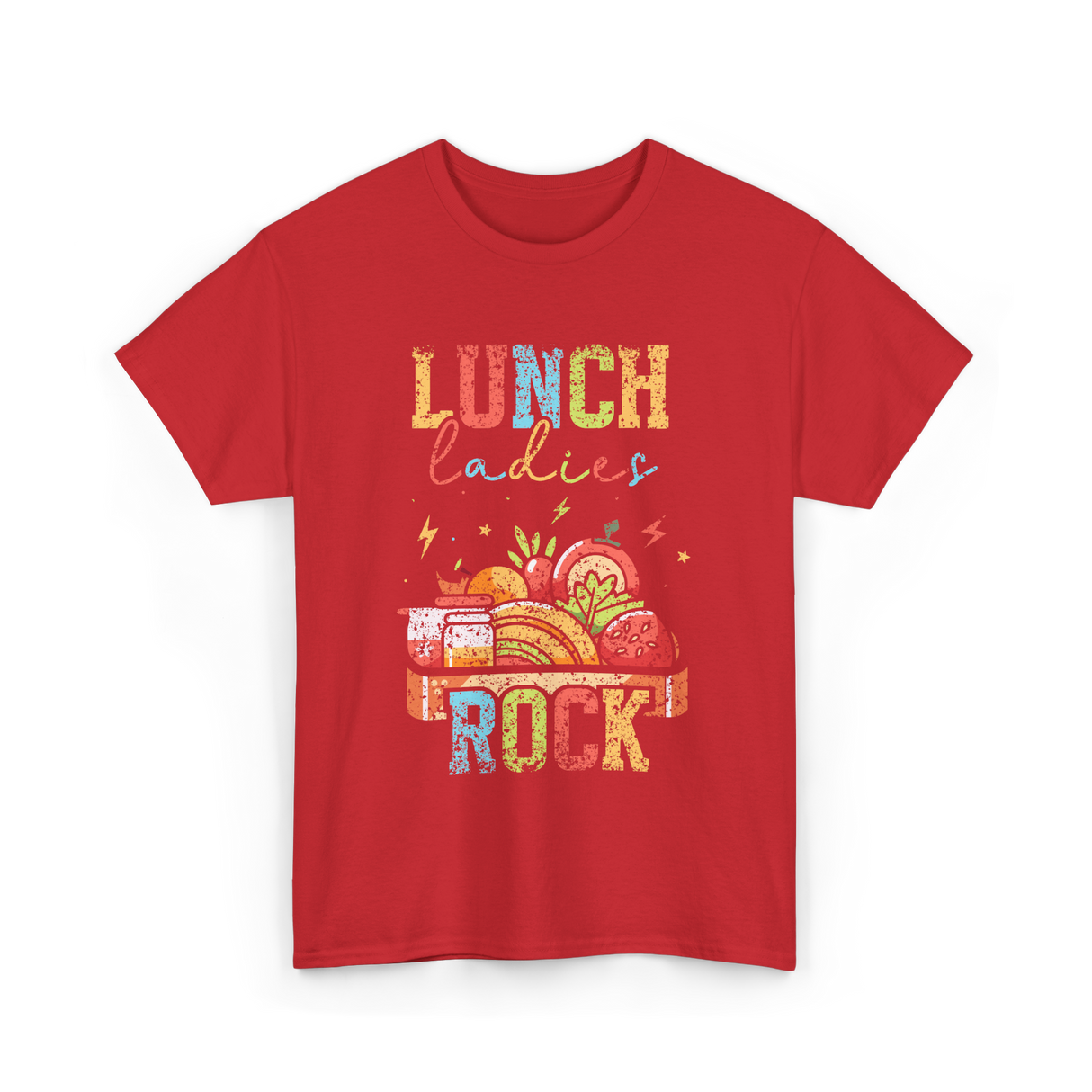 Lunch Ladies Rock School Cafeteria T-Shirt - Red