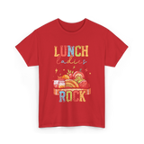 Lunch Ladies Rock School Cafeteria T-Shirt - Red