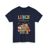 Lunch Ladies Rock School Cafeteria T-Shirt - Navy