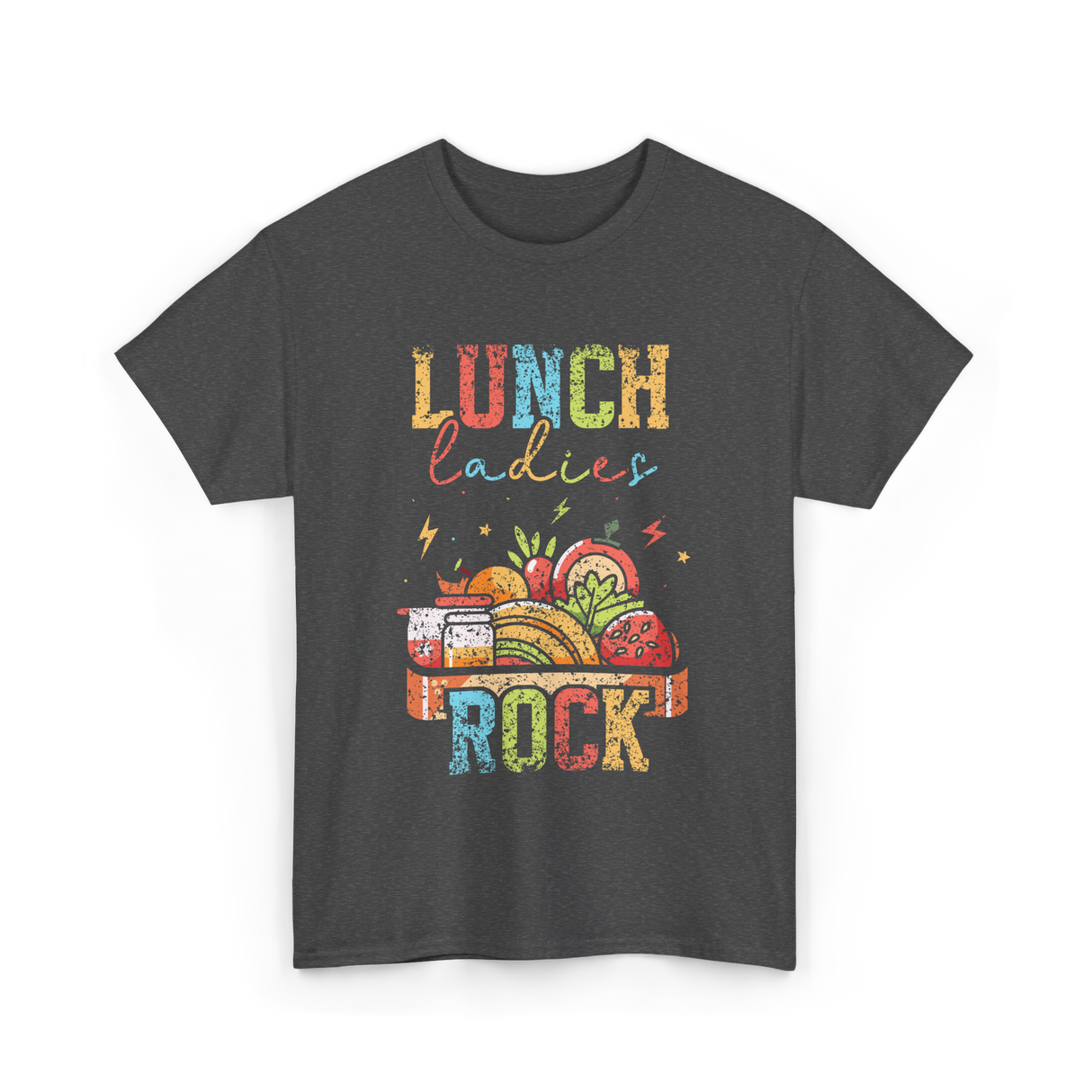 Lunch Ladies Rock School Cafeteria T-Shirt - Dark Heather