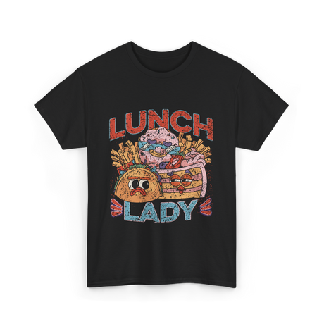 Lunch Lady Cafeteria Food T-Shirt - Black