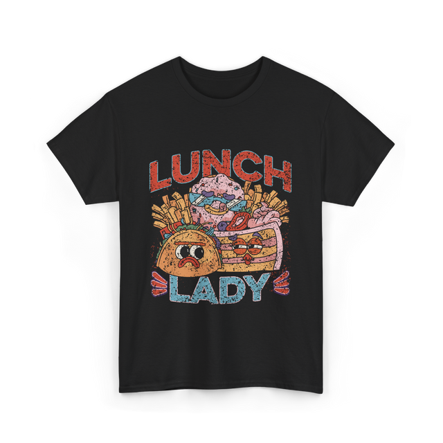 Lunch Lady Cafeteria Food T-Shirt - Black