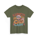 Lunch Lady Cafeteria Food T-Shirt - Military Green