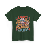 Lunch Lady Cafeteria Food T-Shirt - Forest Green