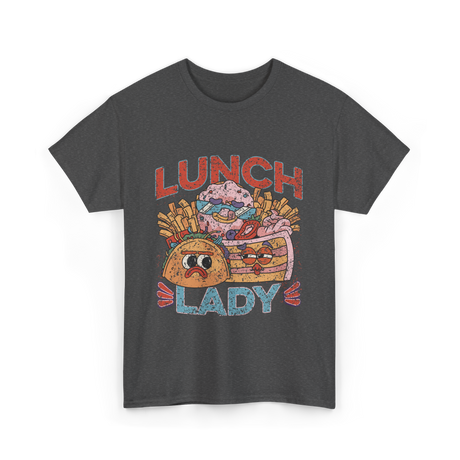 Lunch Lady Cafeteria Food T-Shirt - Dark Heather