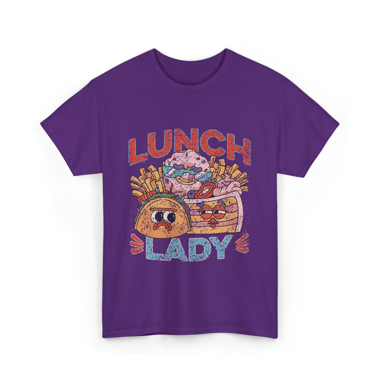 Lunch Lady Cafeteria Food T-Shirt - Purple