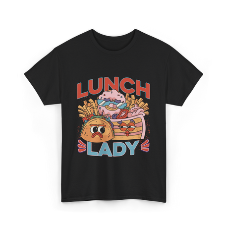 Lunch Lady Cafeteria Food Worker T-Shirt - Black