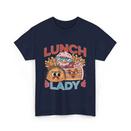 Lunch Lady Cafeteria Food Worker T-Shirt - Navy