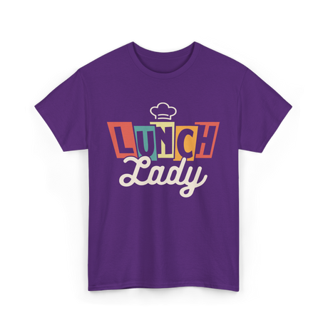 Lunch Lady Cafeteria Worker T-Shirt - Purple