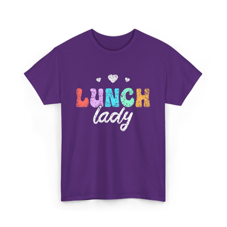 Lunch Lady Cafeteria Worker T-Shirt - Purple