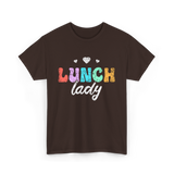 Lunch Lady Cafeteria Worker T-Shirt - Dark Chocolate