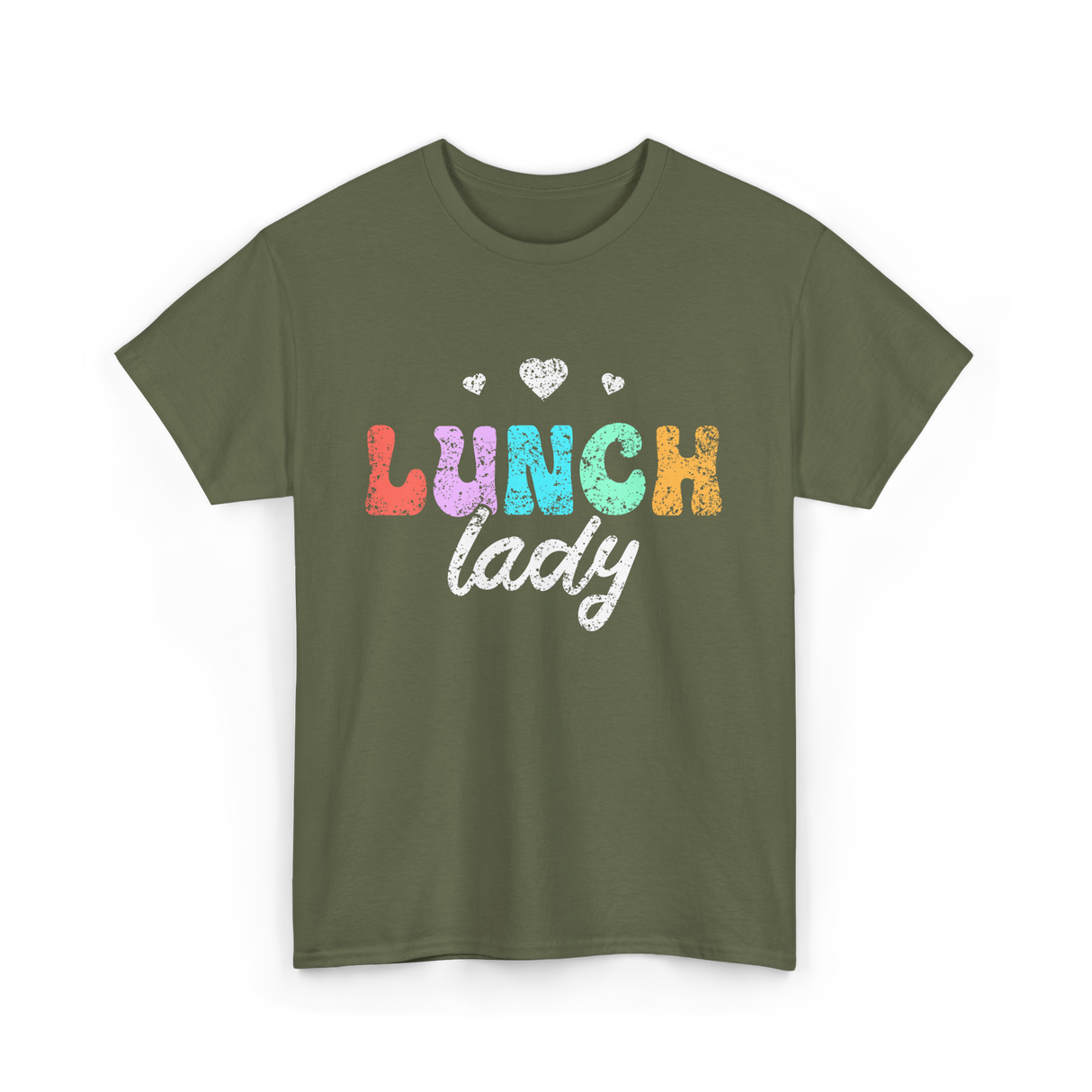 Lunch Lady Cafeteria Worker T-Shirt - Military Green