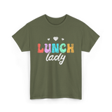 Lunch Lady Cafeteria Worker T-Shirt - Military Green