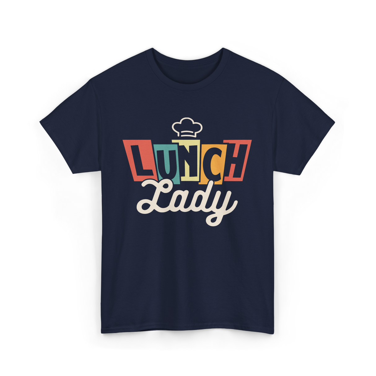 Lunch Lady Cafeteria Worker T-Shirt - Navy