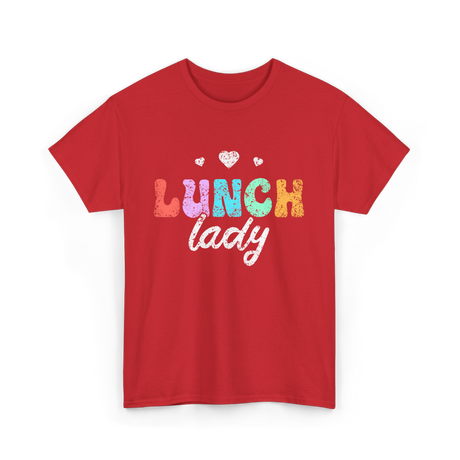 Lunch Lady Cafeteria Worker T-Shirt - Red